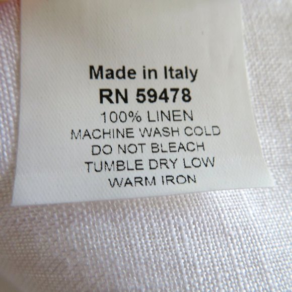 Le Telerie Toscane Italy White Linen Table Runner 17 x 108 New Open Package - Picture 5 of 10